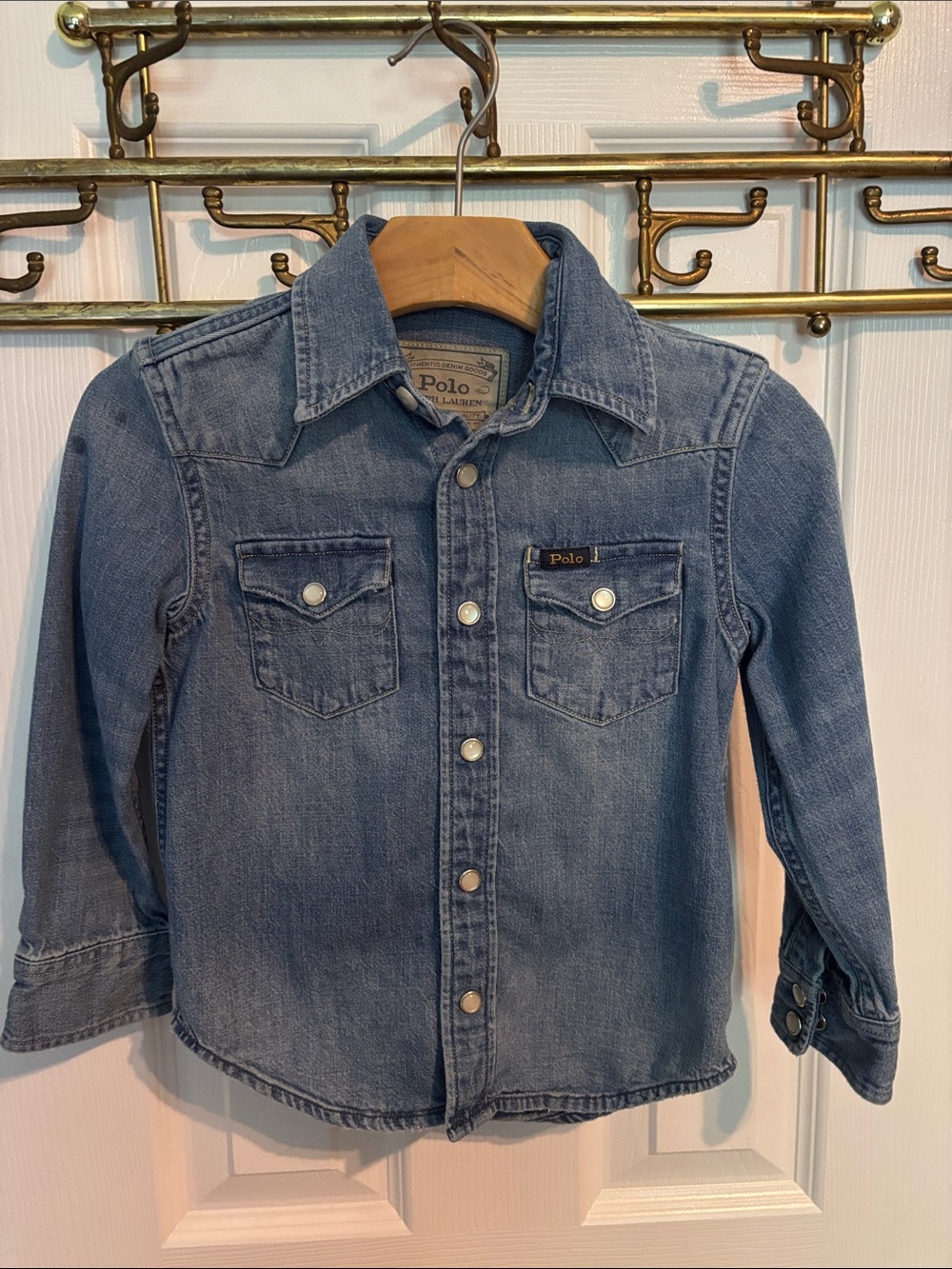 Polo by Ralph Lauren Chambray Kids Denim Western-Inspired Button-Up Shirt